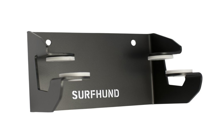 longboard wandhalterung multi horizontal surfhund in schwarz
